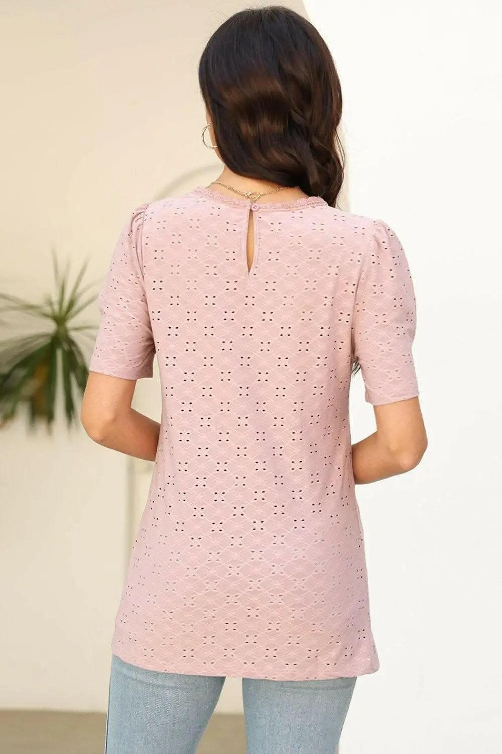 Elegant Eyelet T-Shirt - Comfort & Style - Love Salve